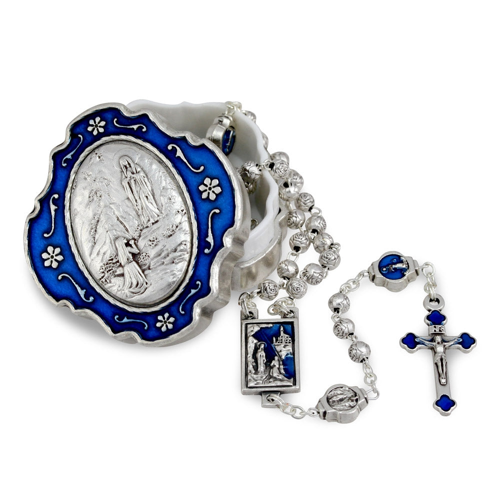 Lourdes Metal Beads Rosary