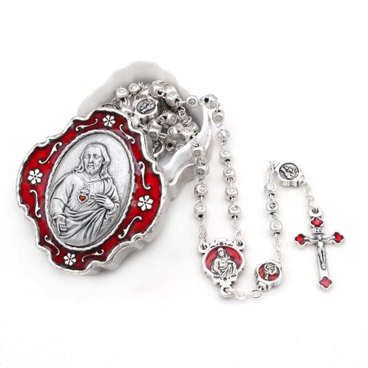 Sacred Heart of Jesus Rosary Gift Set