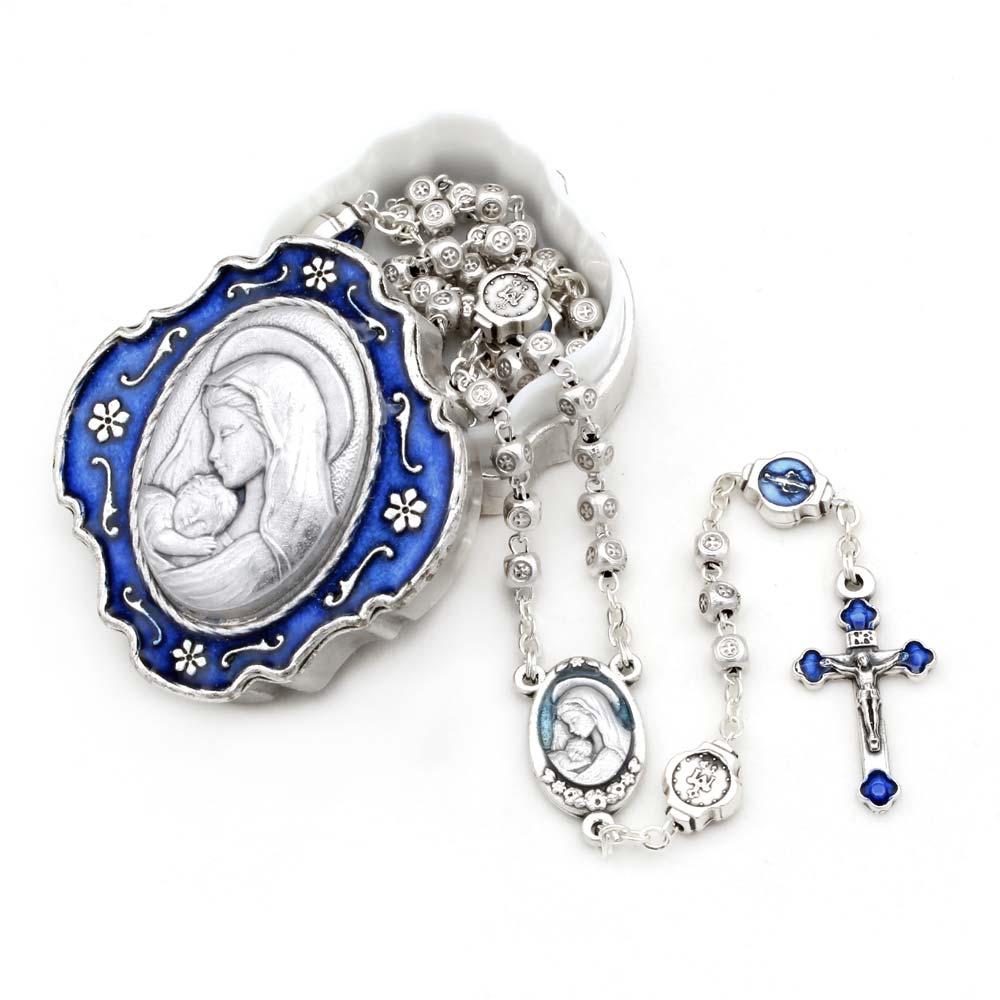 Mother and Child Rosary Keepsake Gift Set