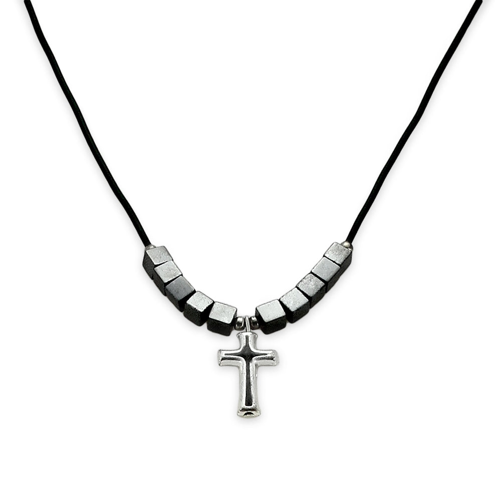 Hematite Beads Rosary Necklace