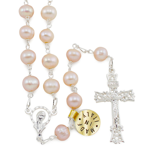 Rose River Pearl Catholic Rosary