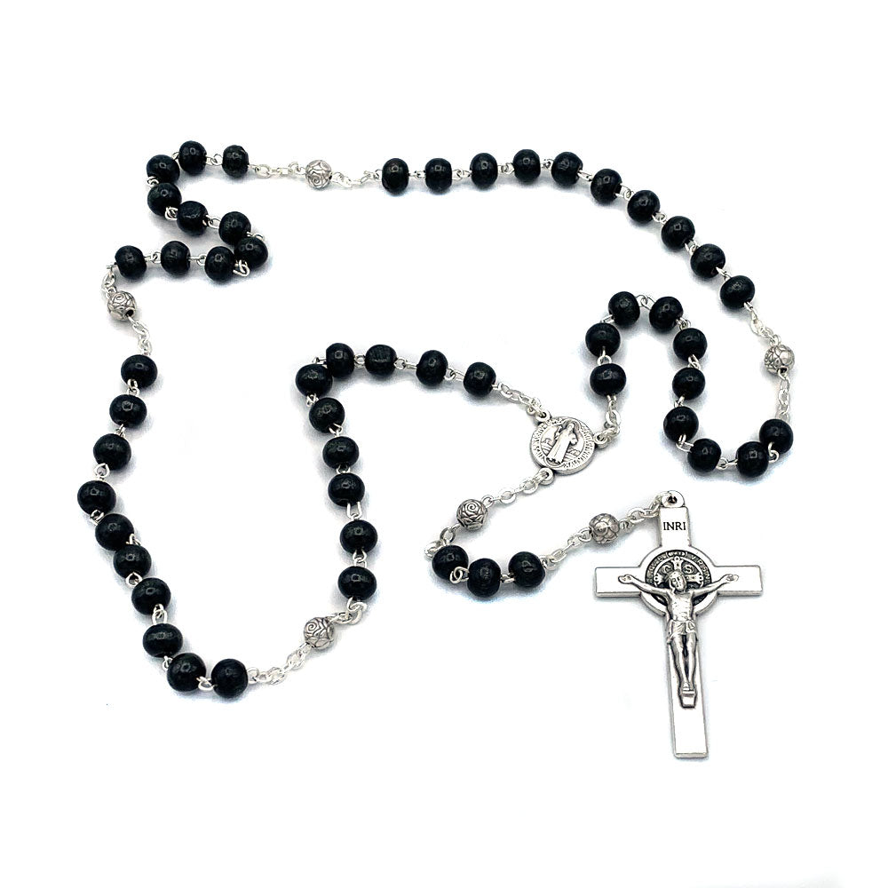 Rosary Black Wooden Beads