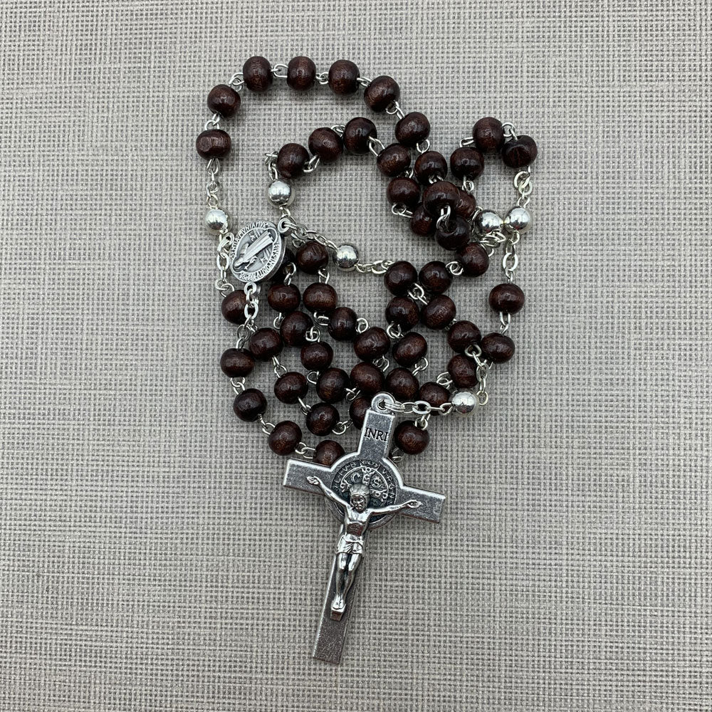 Brown Wooden Beads Rosary