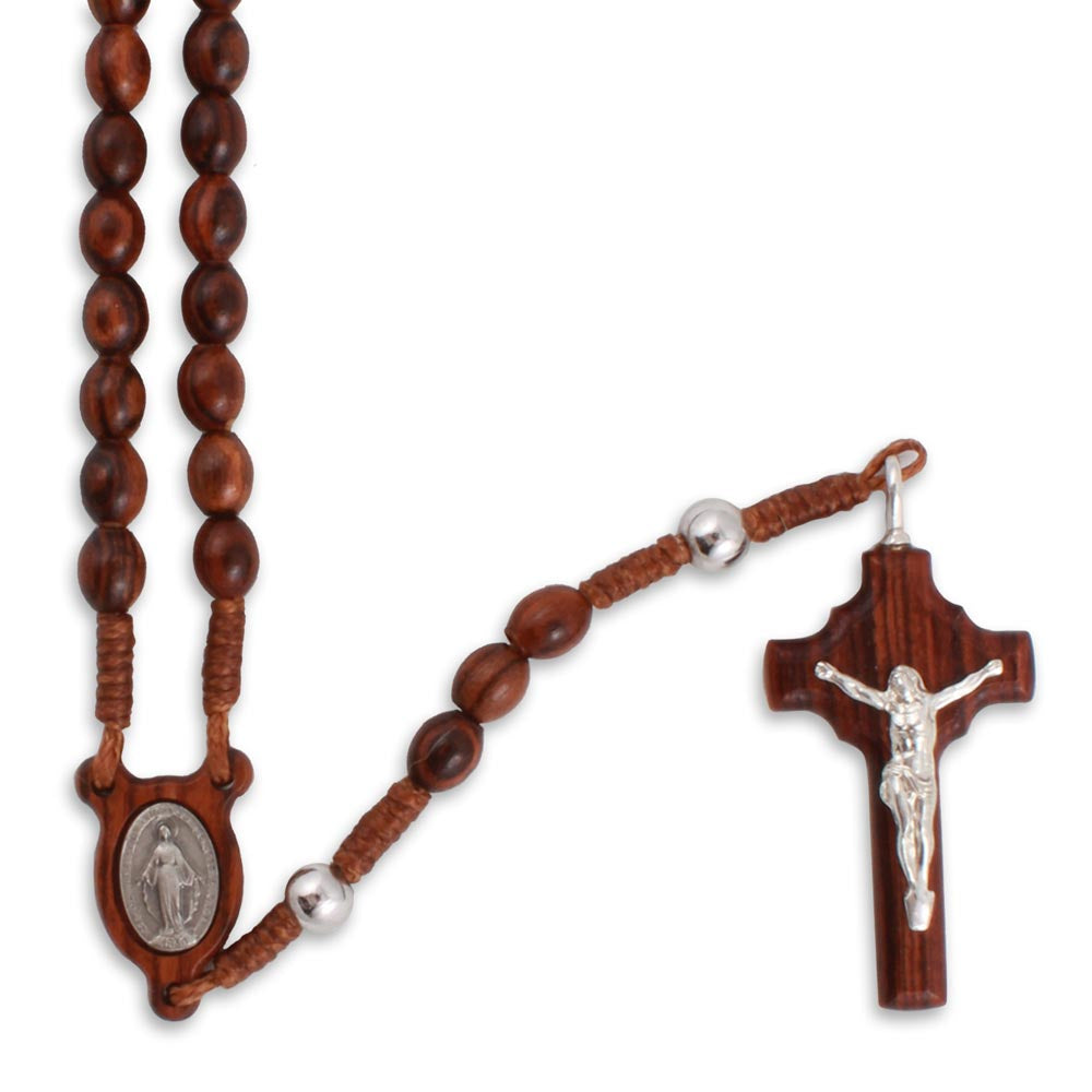 Palisander Wood Catholic Rosary 