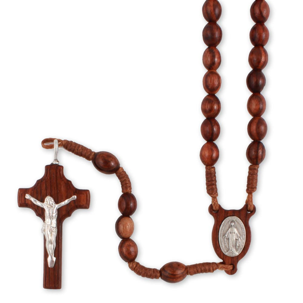 Palisander Wood Catholic Rosary 