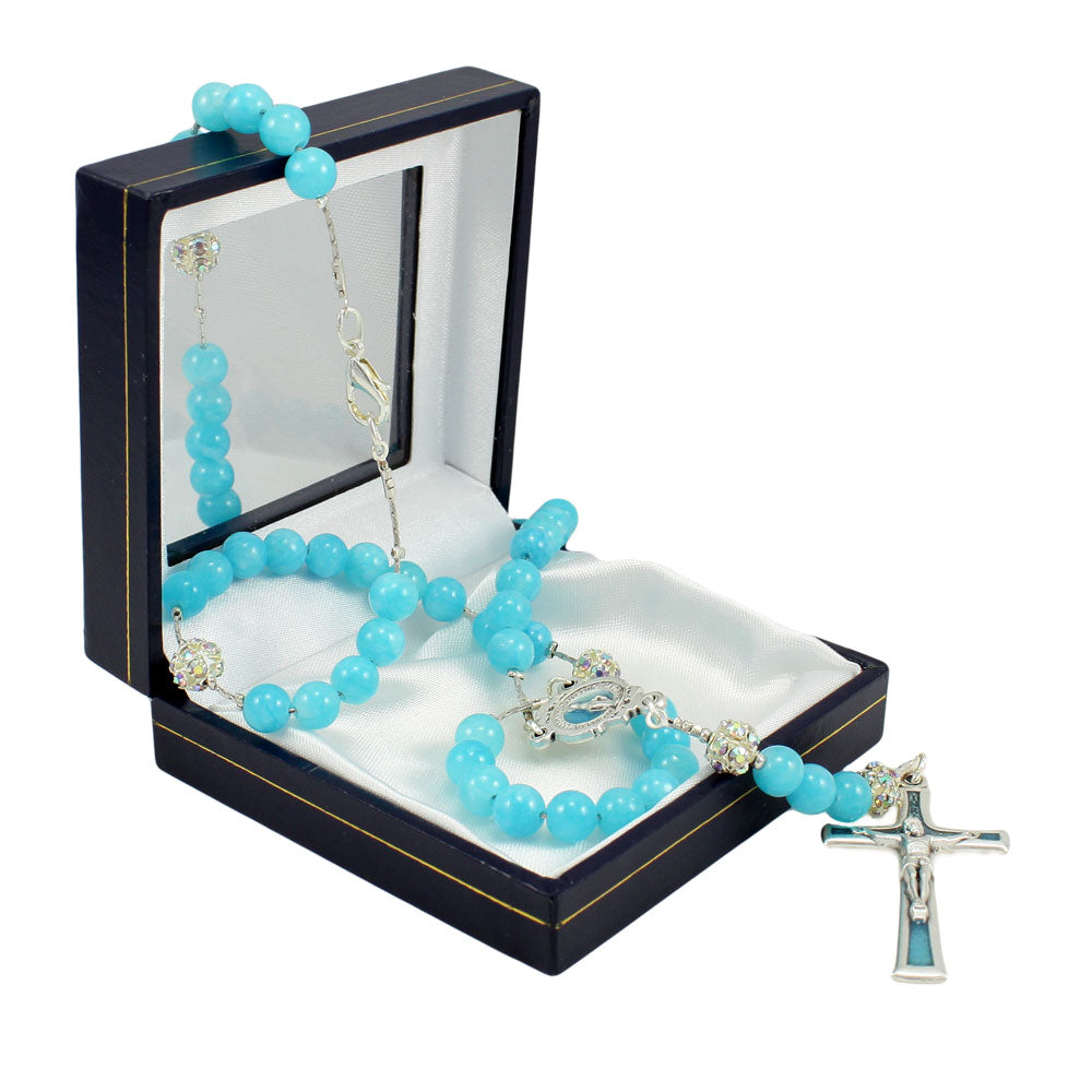 Rosary with Jade Stone Beads