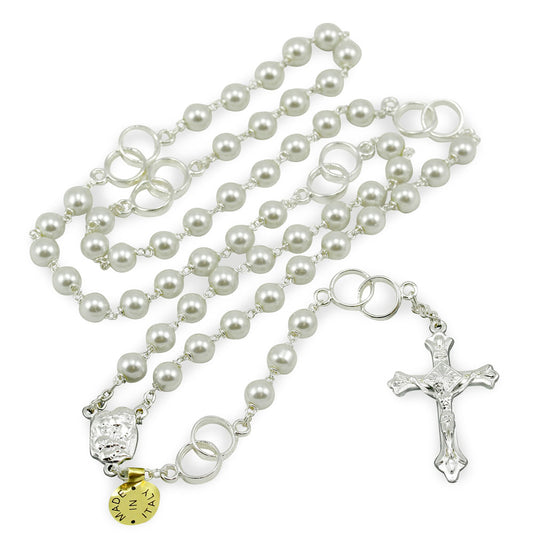 Wedding Rosary with Pearl Beads