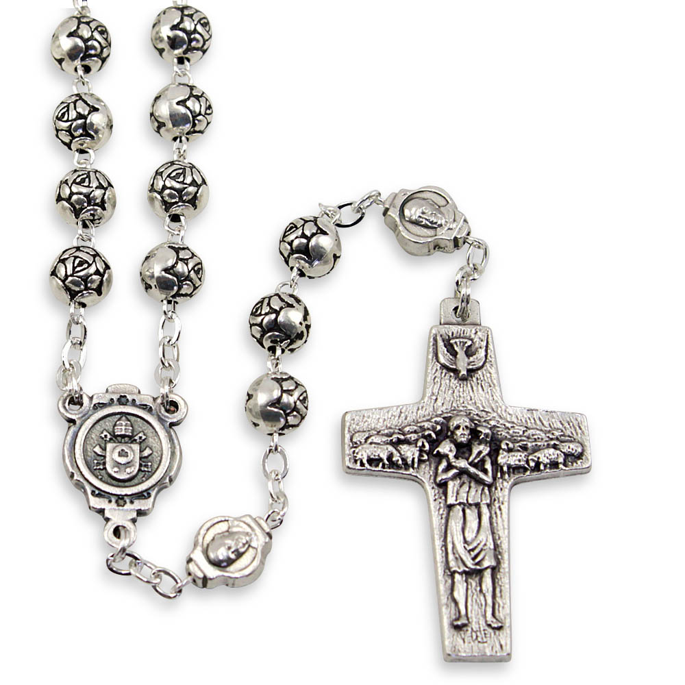 Pope Francis Rosebud Beads Rosary