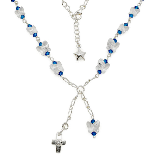 Swarovski Beads Catholic Rosary Necklace