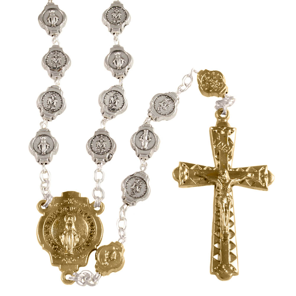 Miraculous Metal Beads Rosaries