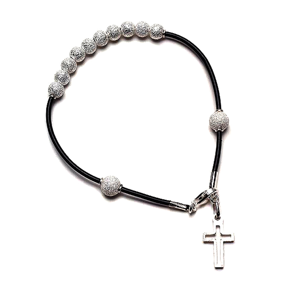 Diamond Dust Beads Catholic Rosary Bracelet