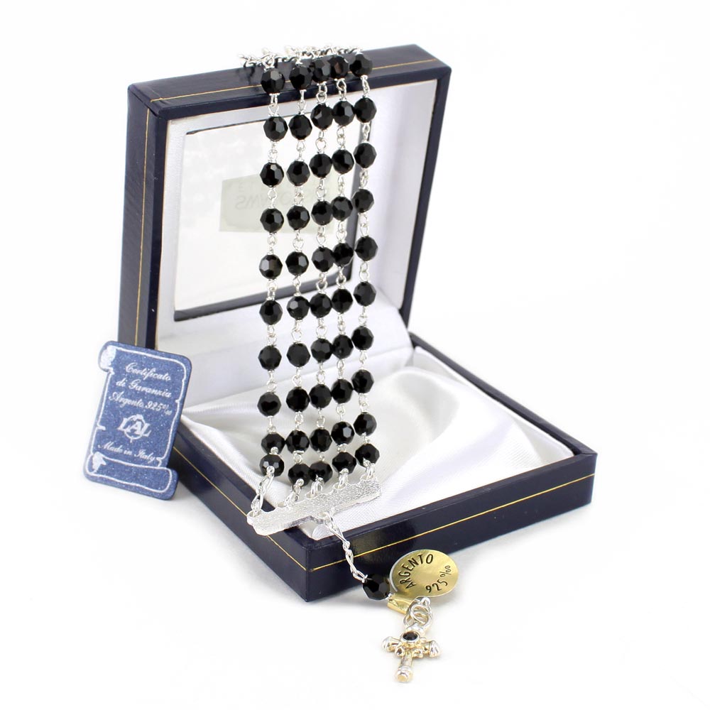 5 Strand Swarovski Crystal Beads Rosary Bracelet