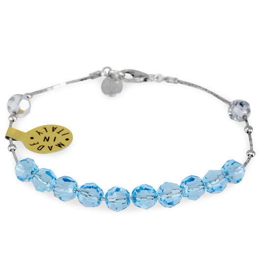 Catholic Swarovski Sliding Crystal Beads Rosary Bracelet