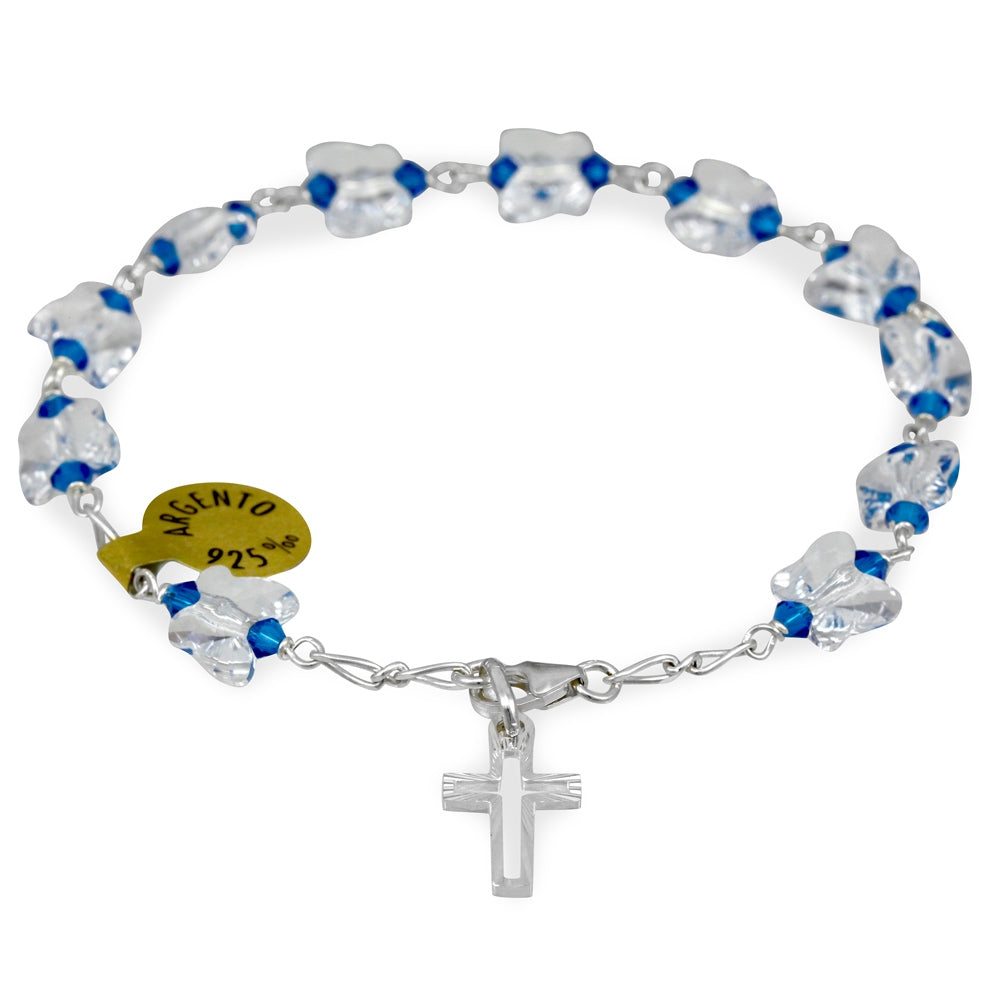 Swarovski Butterfly Beads Catholic Rosary Bracelet