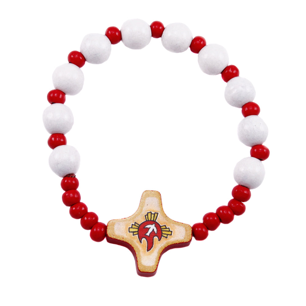 Confirmation Wooden Beads Rosary Bracelet
