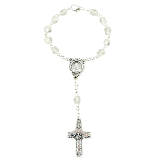 Decade Rosary Clear Crystal Beads