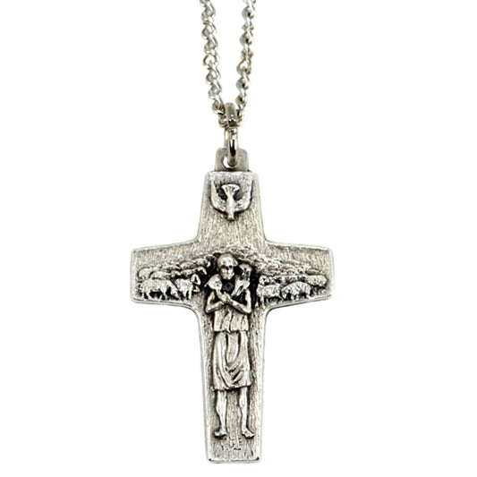 ope Francis Cross by Vedele-1 1/2 inch w/ chain