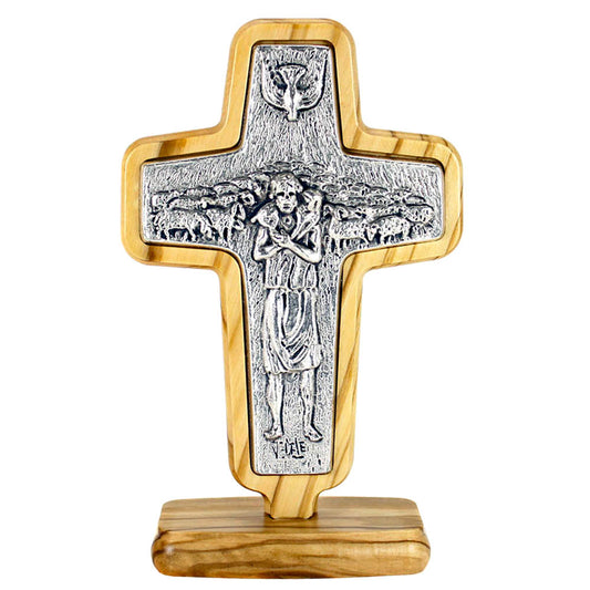 Pope Francis Standing Cross-4 3/4inches