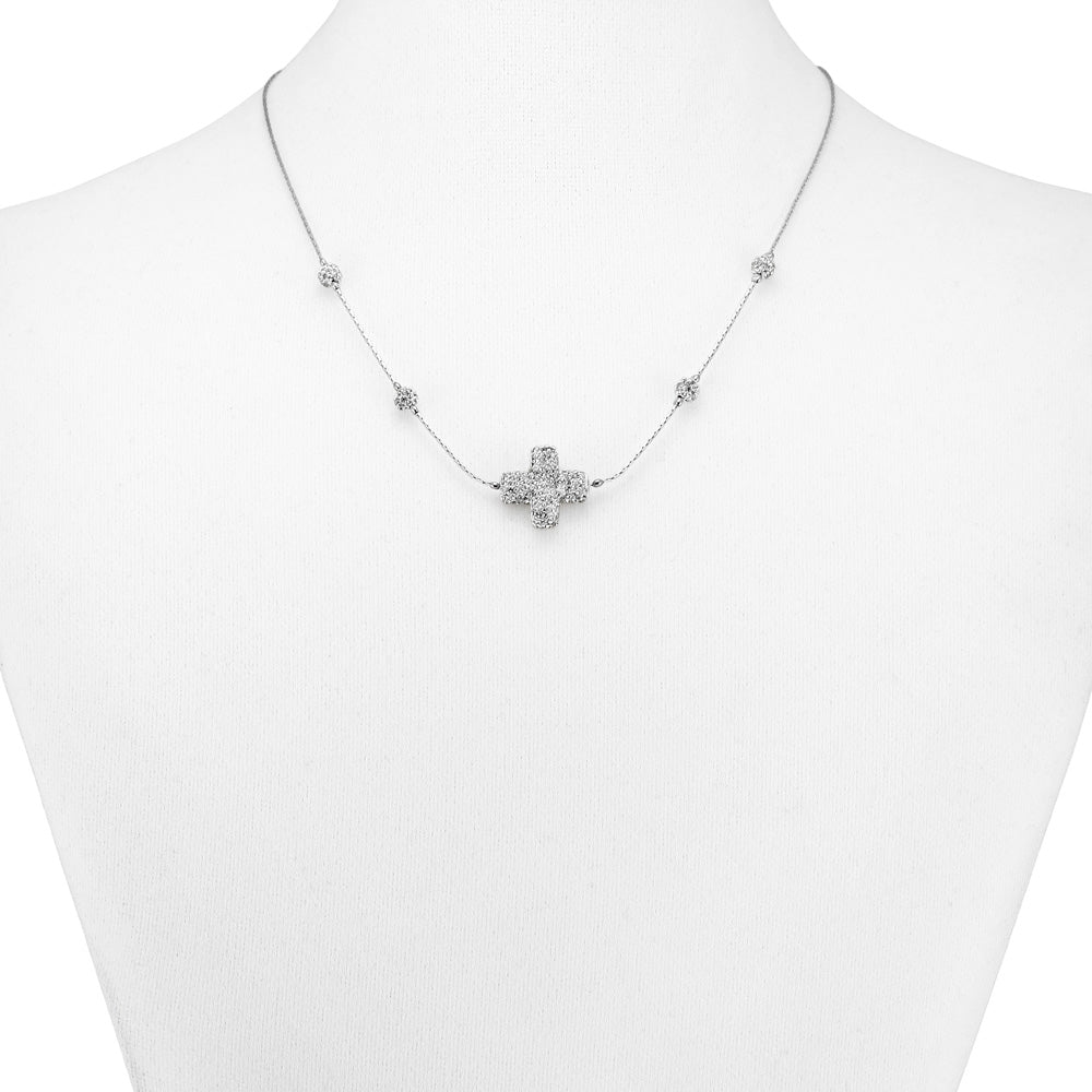 Catholic Rhinestone Cross Necklace