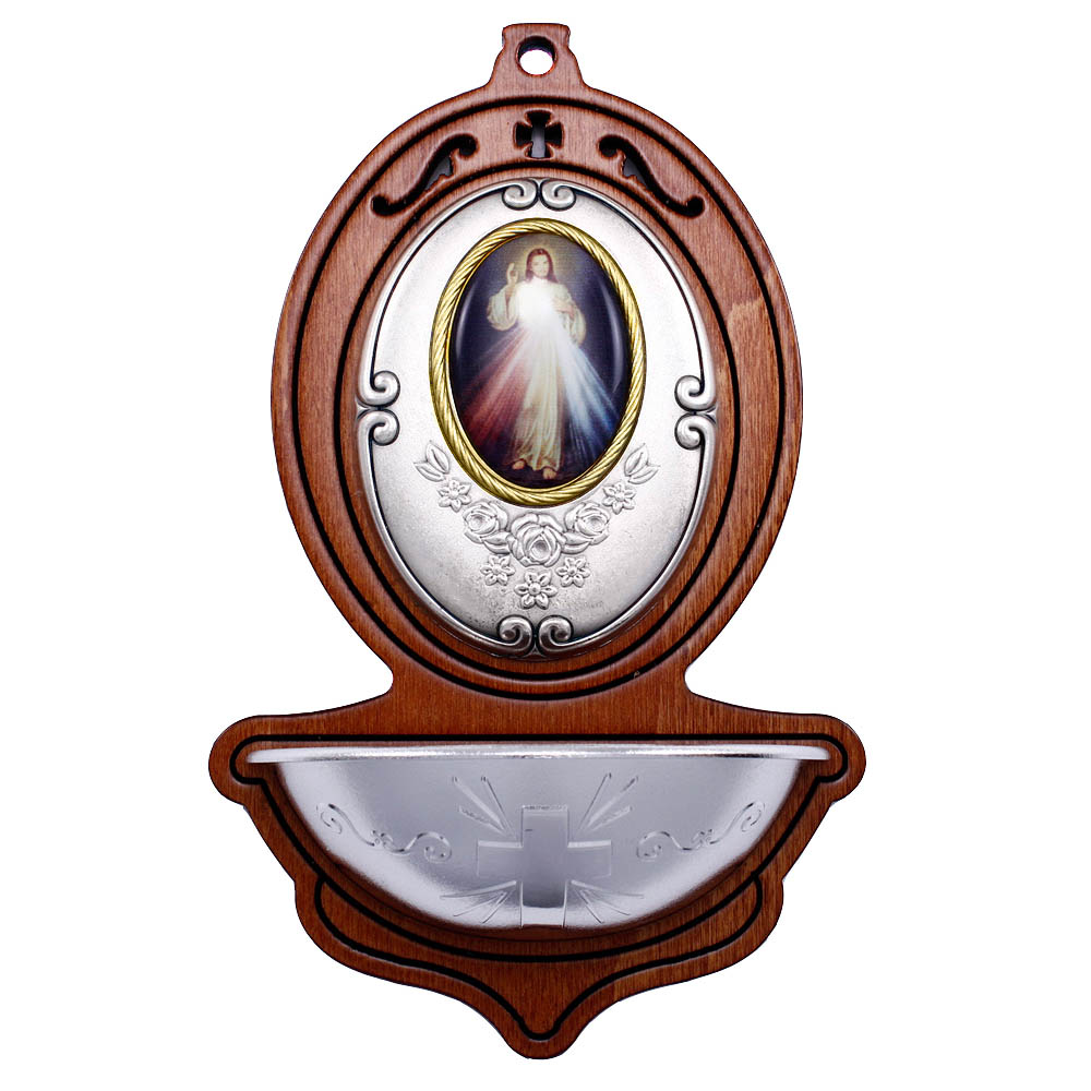 Catholic Divine Mercy Holy Water Font