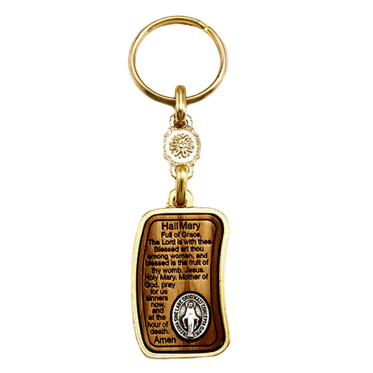 Hail Mary Prayer Keychain