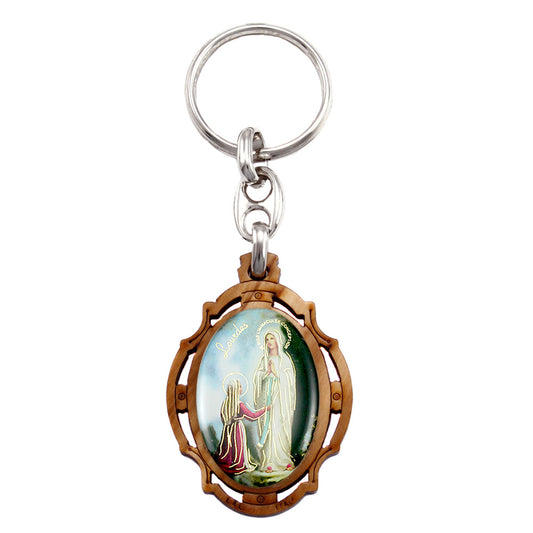 Lady of Lourdes Keychain 