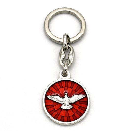 7 Gifts of the Holy Spirit Silver Tone Keychain