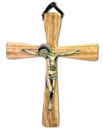 Catholic Olive Wood Wall Crucifix