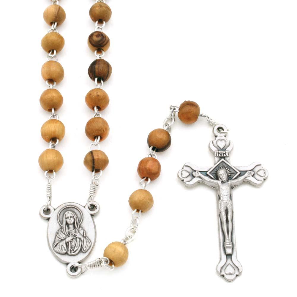 Rosary Wood Beads Sacred Heart of Jesus – Rosary Mart