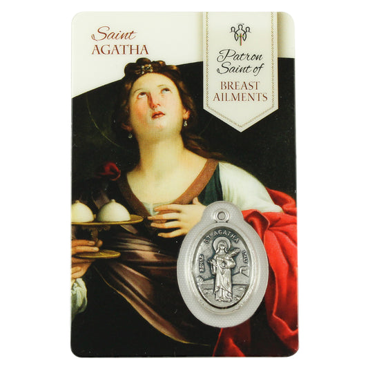 Healing Saint Agatha Prayer Card
