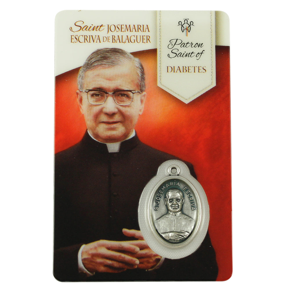 Healing Saint Josemaria Escriva De Balaguer Prayer Card