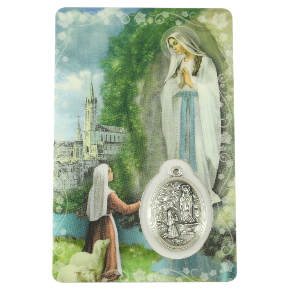 Our Lady of Lourdes, Prayer Card