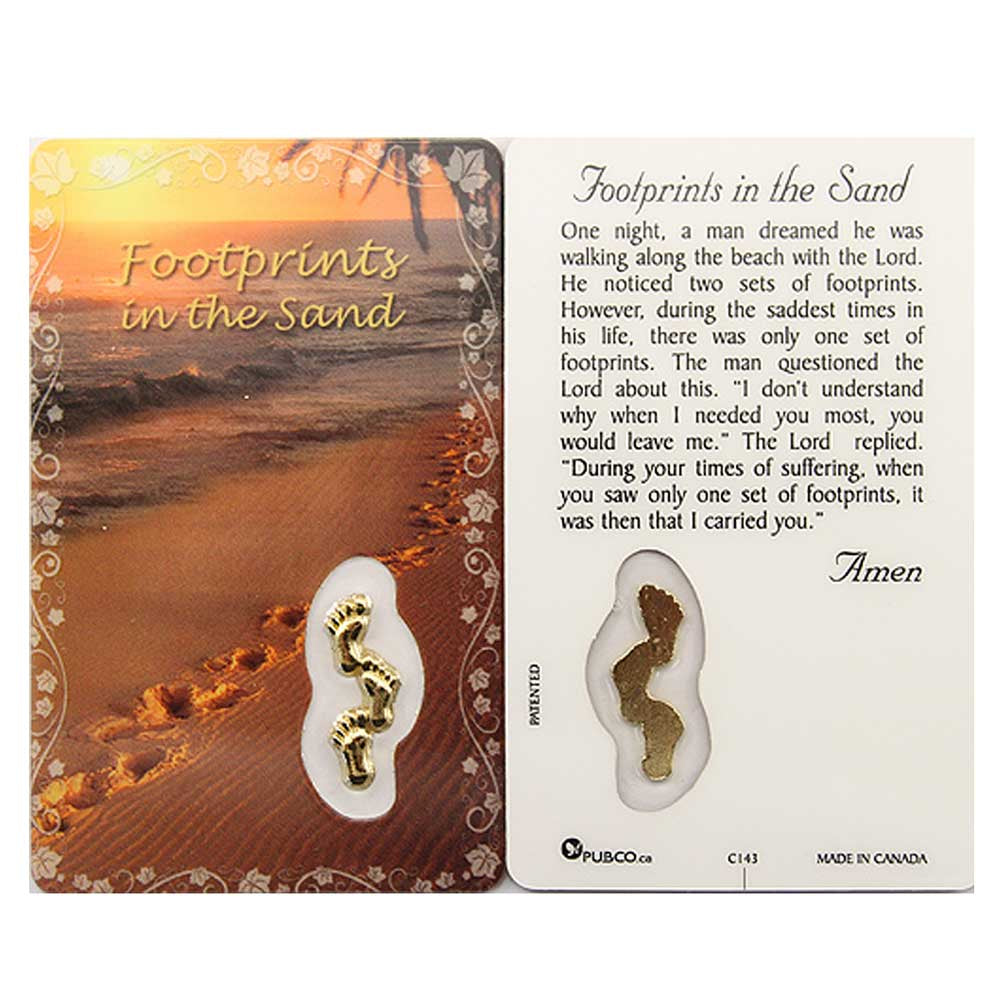 Footprints in the Sand, Prayer Card