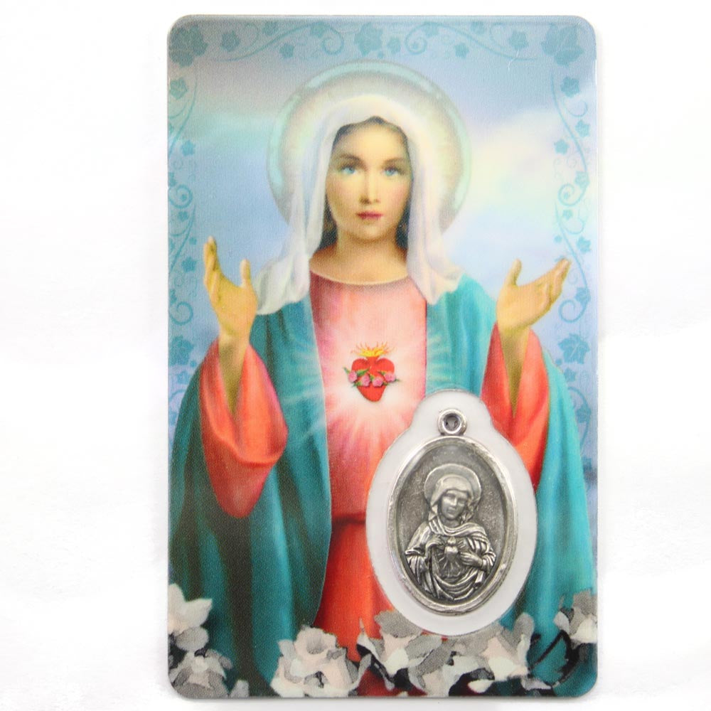 Immaculate Heart of Mary, Prayer Card