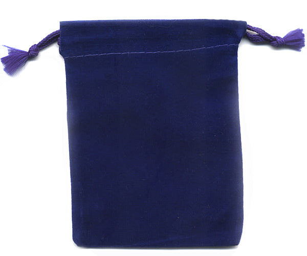 Blue Soft Velour Rosary Pouch