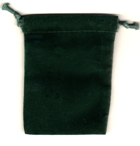 Green Soft Velour Rosary Pouch