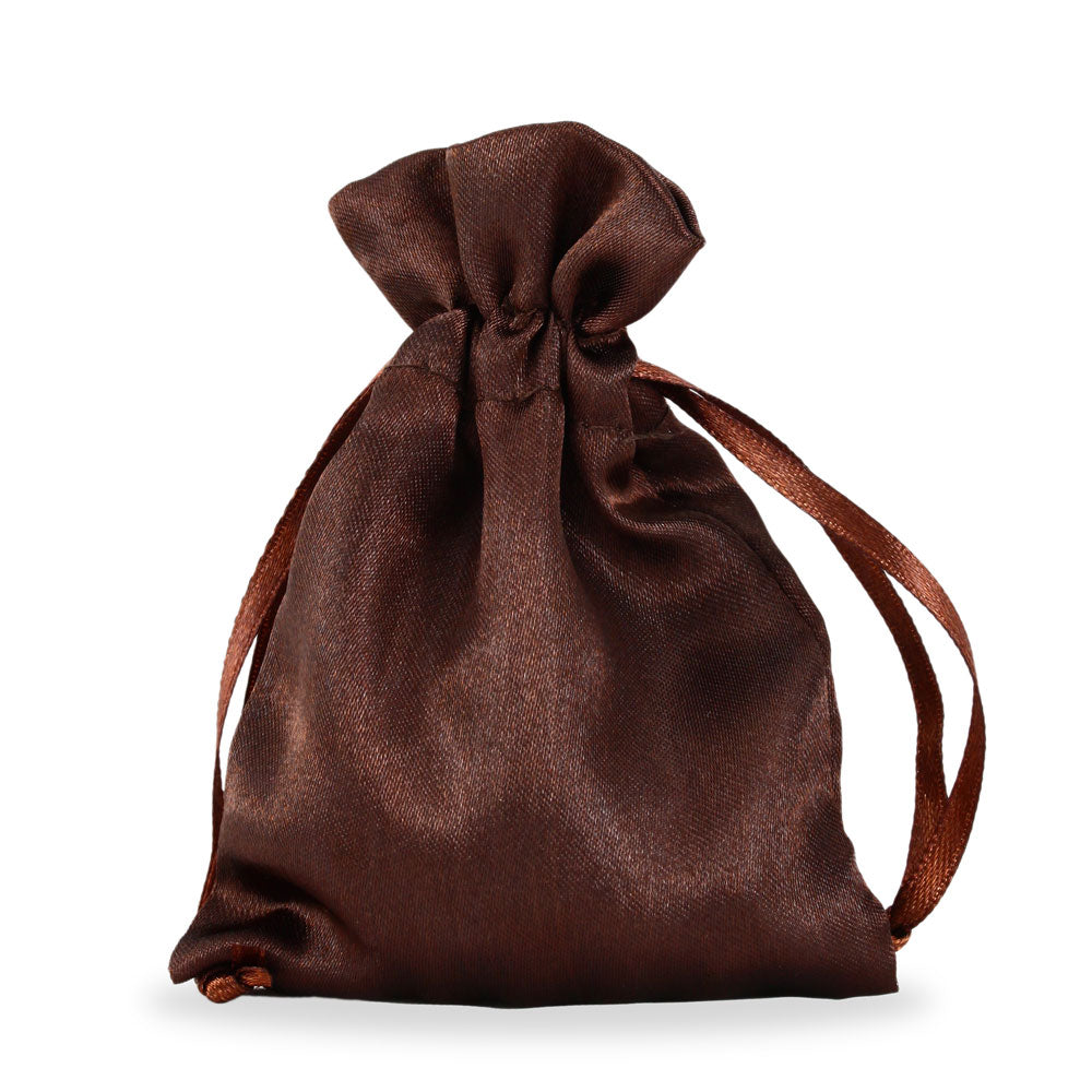 Rosary Pouch Fine Brown Satin