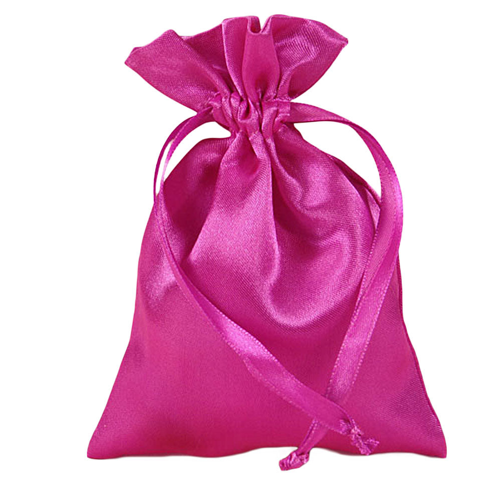 Rosary Pouch Fine Hot Pink Satin