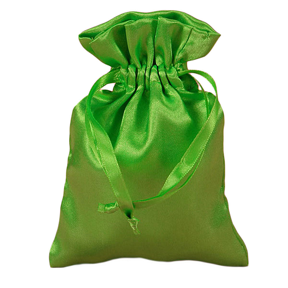 Rosary Pouch Lime Satin