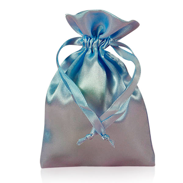 Rosary Light Blue Satin Pouch