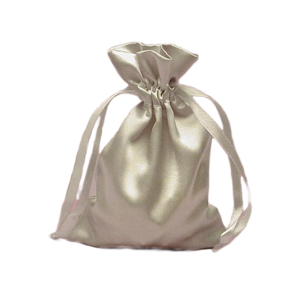 Rosary Pouch Silver Satin