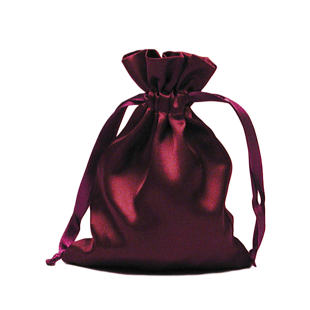 Rosary Pouch Wine Satin