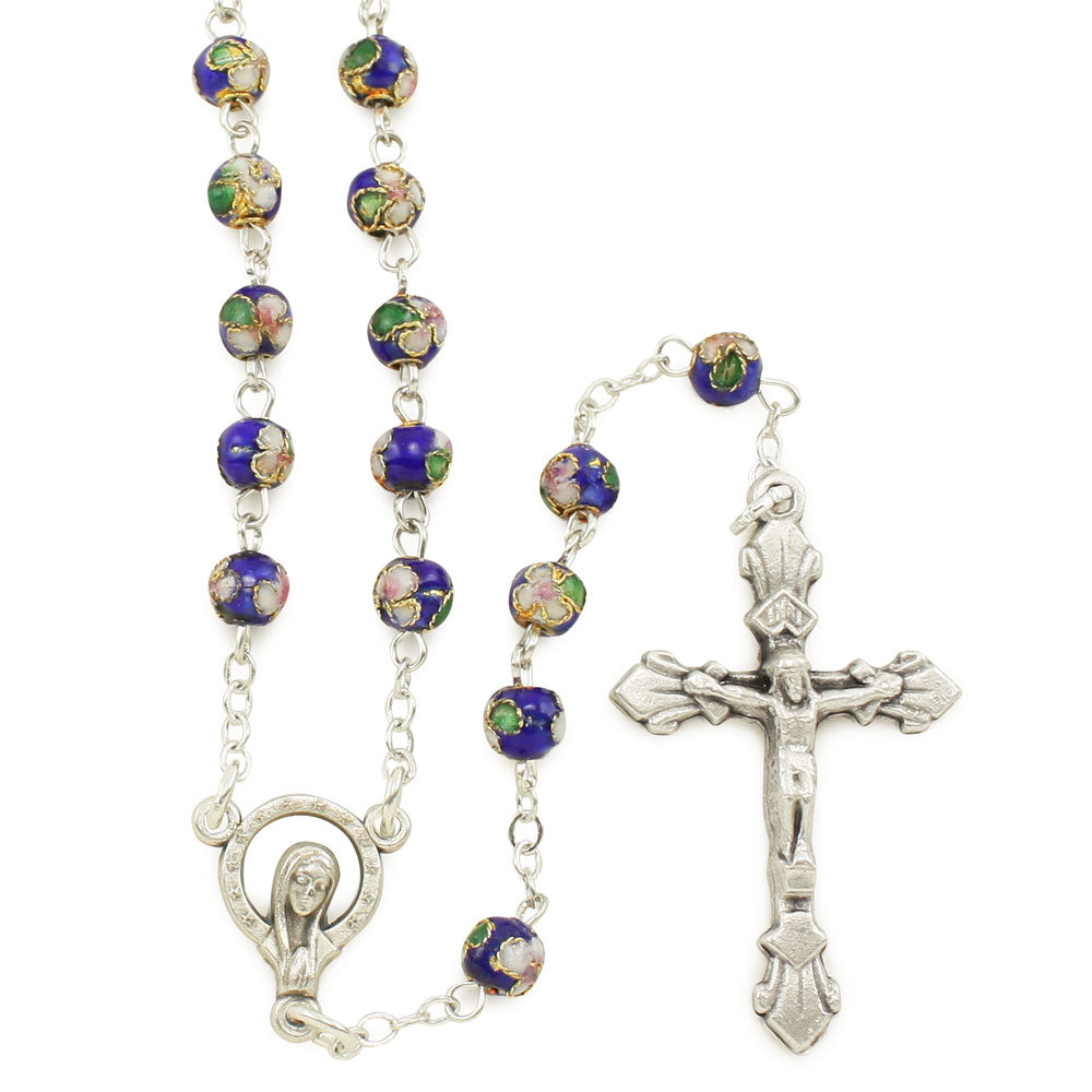 Rosary with Cloisonne Beads