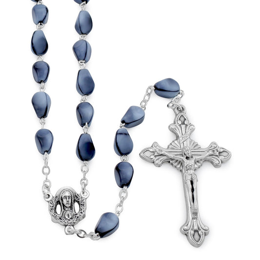 Rosary Blue Glass Beads