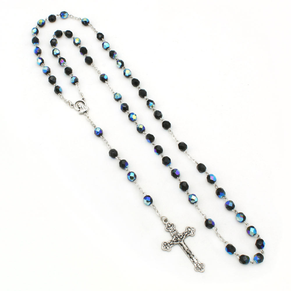 Rosary Black Crystal Beads