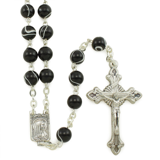 Lady Of Lourdes Silke Beads Catholic Rosary