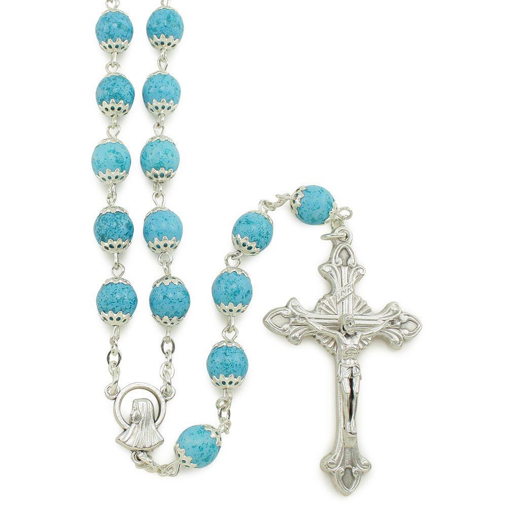 Moonstone Capped Beads Rosary