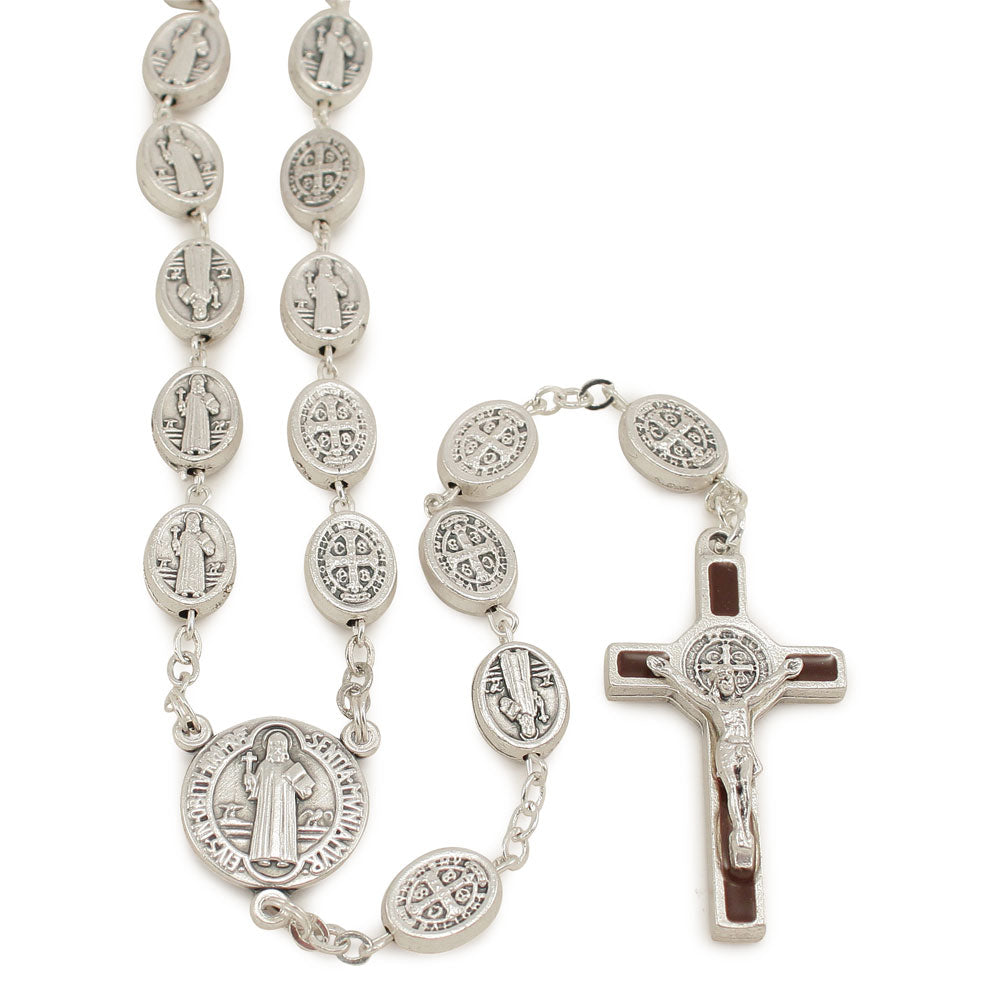 St. Benedict Metal Beads Rosary