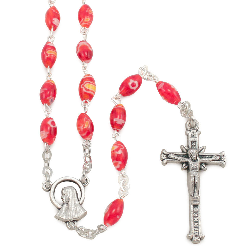 Lourdes Murano Glass Beads Rosary