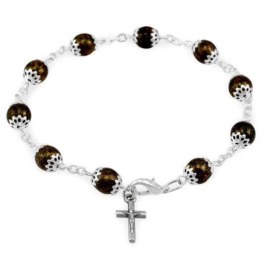 Rosary Bracelet with Moonstone Beads